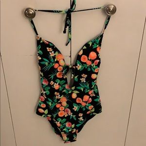 Floral one piece bathing suit!